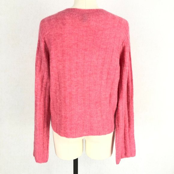 H&M Divided Pink Wool Alpaca Blend Sweater Sz M - Picture 3 of 9